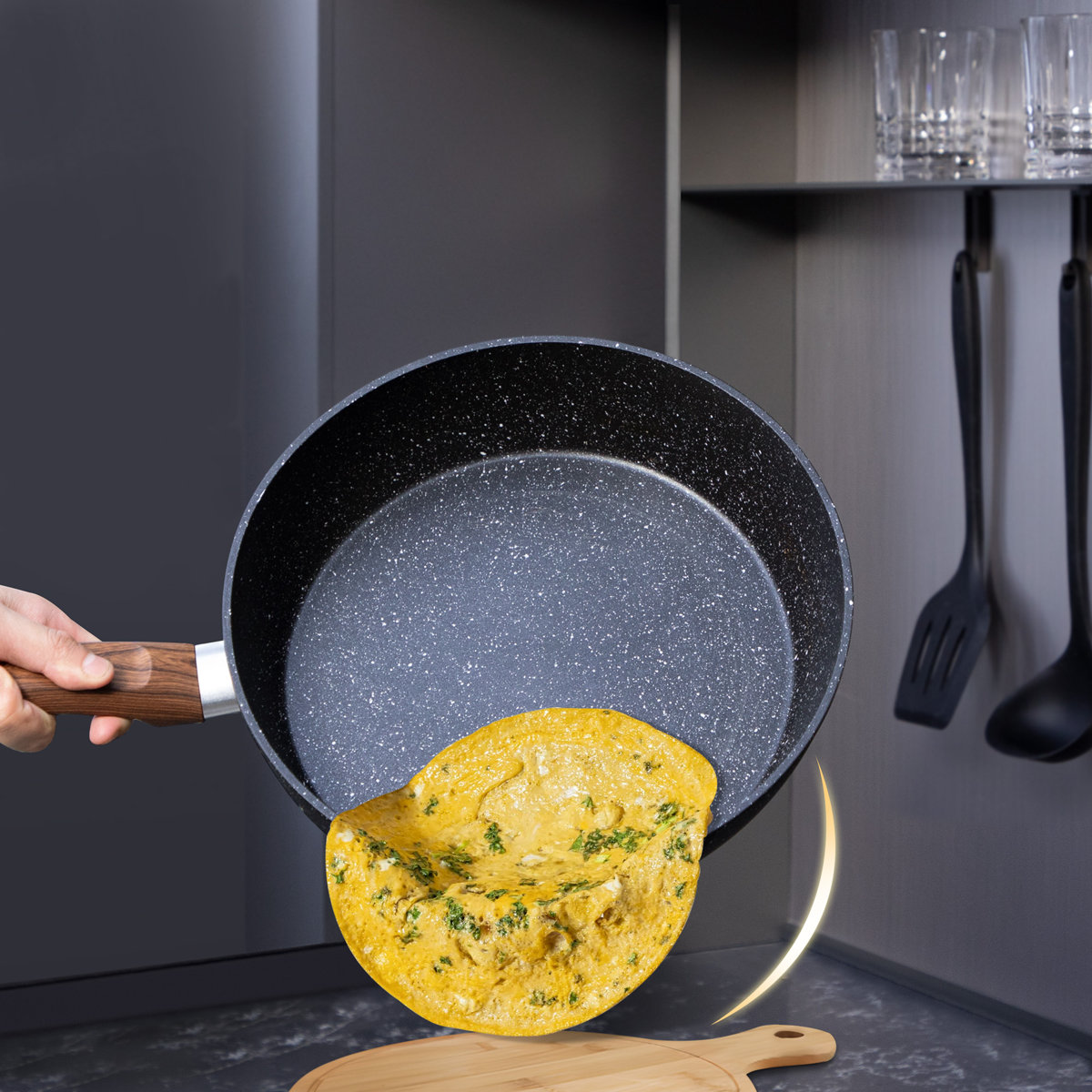 Donnovin 30 - Piece Non-Stick Aluminum Cookware Set